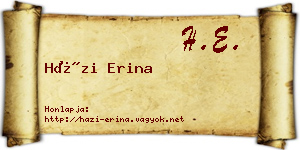 Házi Erina névjegykártya